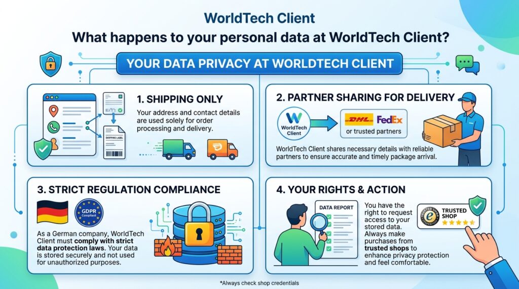 Datenschutz Was passiert mit deinen persönlichen Daten bei WorldTech Client